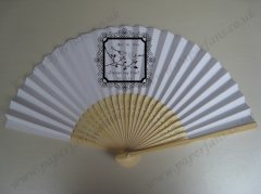 Printed cheap bamboo folding fa