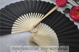 wedding black silk fan Asian fa