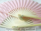 pink silk fan for wedding