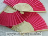 rose wedding silk fan fold fan