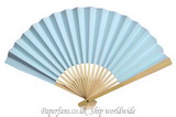 light blue paper fan wedding fa
