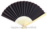 black paper fan reception weddi