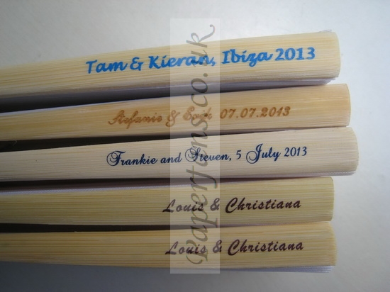 personalized wedding fans