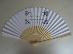 personalized paper wedding fans