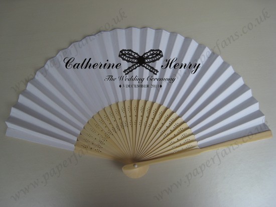 Style wedding bamboo fan, customized paper fans