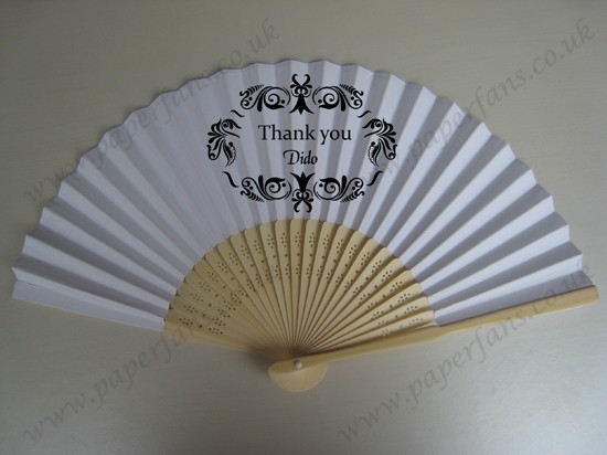 wedding paper fans personalized