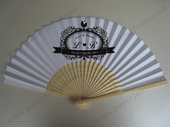 nice gift paper wedding fan personalized