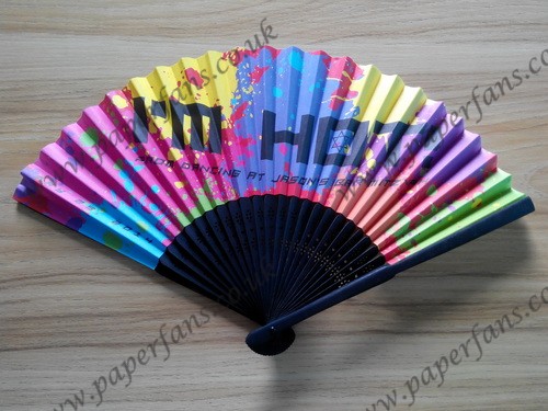 personalized wedding fan fabric folding fan