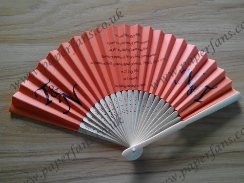 paper folding hand fans for wedding customized