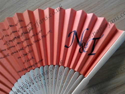 paper folding hand fans for wedding customized