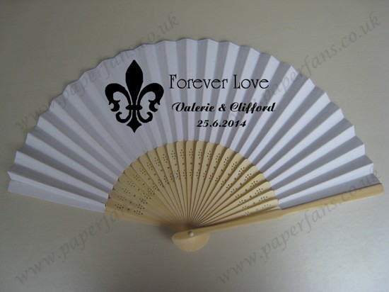 wedding hand fan with personalized design