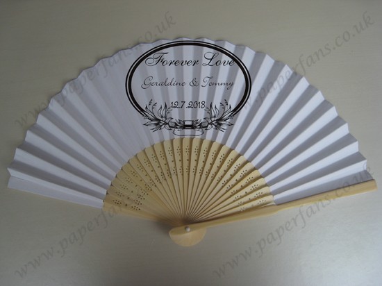 personalized bamboo hand fan for wedding