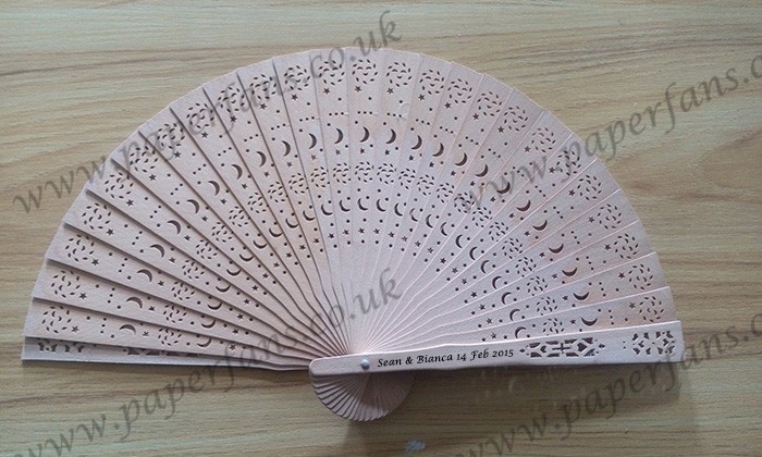 Sandalwood wood fans custom wedding fans